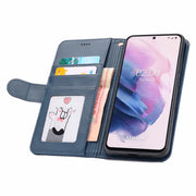 Samsung Galaxy S21 Plus Flip Wallet Case Cowhide Dot Pattern - Mobile Phone