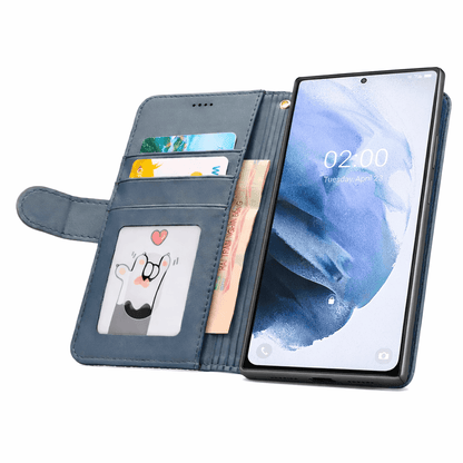 Samsung Galaxy S22 Ultra flip wallet case cowhide finish dot pattern