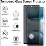 Samsung Galaxy S22 Ultra Privacy Tempered Glass Screen Protector (2 Pack) – 9H HD Anti-Spy 2.5D Rounded Edge Impact &