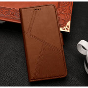 Samsung Galaxy S23 Plus Flip Wallet Case Cowhide Dot Pattern - Brown - Mobile Phone