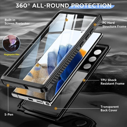 Easy installation screw-free waterproof case for Samsung Galaxy S23 Ultra