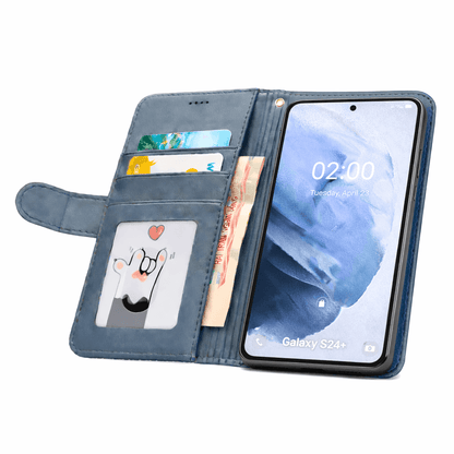 Samsung Galaxy S24 Plus flip wallet case cowhide dot pattern front view