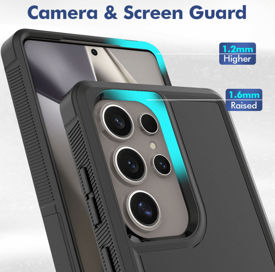 Samsung Galaxy S24 Ultra dual layer armor case back view