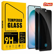 Samsung Galaxy S25 FE Privacy Tempered Glass Screen Protector (2 Pack) – 9H HD Anti-Spy 2.5D Rounded Edge Impact &