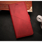 Samsung Galaxy S26 Plus Flip Wallet Case Cowhide Dot Pattern - Wine - Mobile Phone