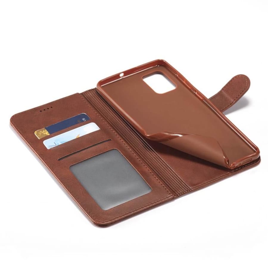Synthetic Leather Flip Case for Samsung Galaxy S6 (Brown)
