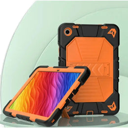 Samsung Galaxy Tab A11 Rugged Shockproof Case with Kickstand (Orange)