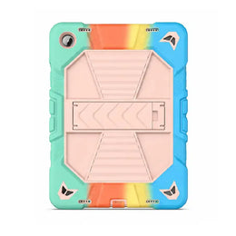 Samsung Galaxy Tab A11 Rugged Shockproof Case with Kickstand (Rainbow)