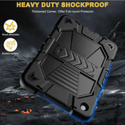 Samsung Galaxy Tab A9+ Rugged Shockproof Case with Kickstand (Black) - Black