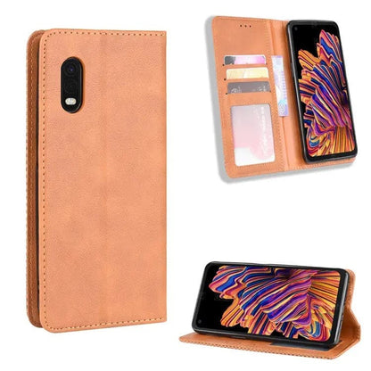 Wallet Case for Samsung Galaxy Xcover Pro (Brown)