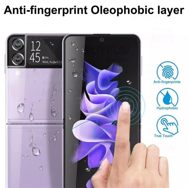 Screen Protector for Samsung Galaxy Z Flip 4 (3 in 1 Pack)