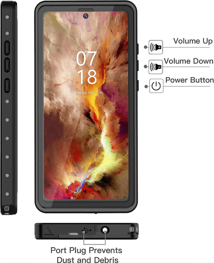 Samsung Note 20 waterproof case back view