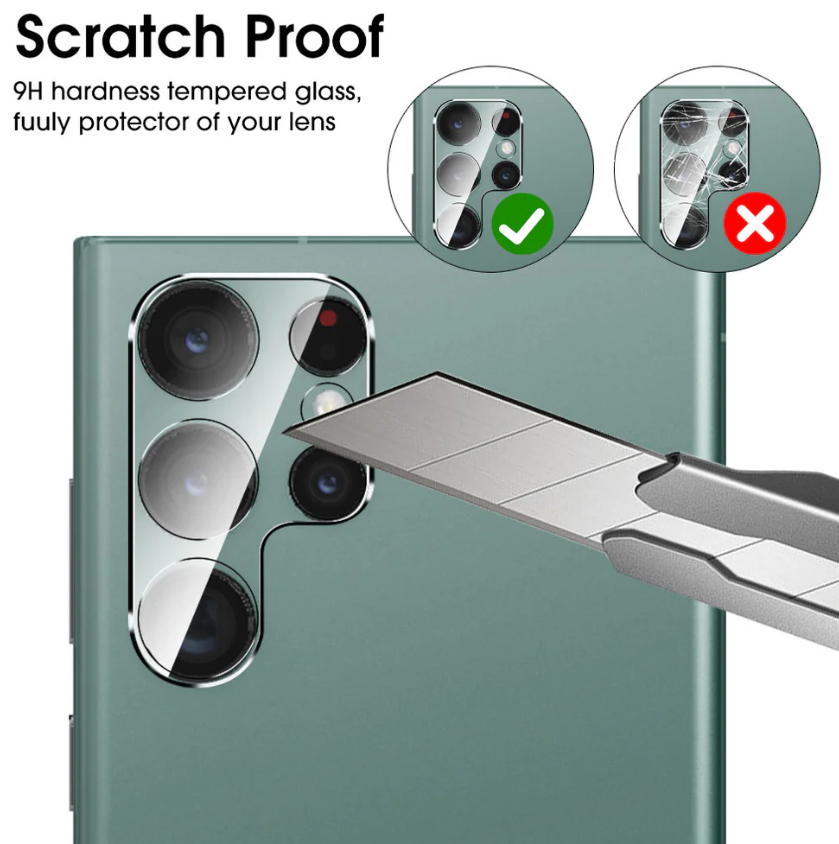 Samsung Galaxy S24 Ultra back camera lens cover installation