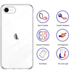 Silicone Case for iPhone SE (3rd / 2nd Gen) (Clear) - Clear - Phone cases