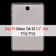 Silicone Cover for Samsung Galaxy Tab S2 8.0” - T710/T715/T719 (Clear) - S2- / Clear - Phone/Tablet Accessories