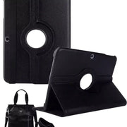 Synthetic Leather Cover for Samsung Galaxy Tab 4 10.1” - T530/T531/T535 (Black) - 10.1”- / Black - Phone/Tablet