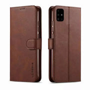 Synthetic Leather Flip Case for Samsung Galaxy S21 Plus (Brown) - Phone / Brown - cases