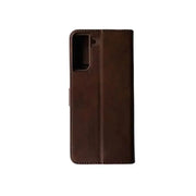 Synthetic Leather Flip Case for Samsung Galaxy S21 Plus (Brown) - Phone / Brown - cases