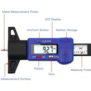 Tyre Tread Gauge - Thickness / Black - Tools & Kits (multipurpose)