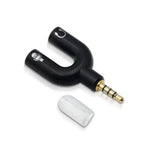 U-Type Dual 3.5mm Headphone Audio Splitter Adapter for Mobile Phone & Headset