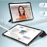 Ultra-Thin PU Leather Magnetic Case with Pencil Holder for iPad Pro 11 (2018-2022) – Full Body Protective Folio Cover