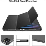 Ultra-Thin PU Leather Magnetic Case with Pencil Holder for iPad Pro 11 2024/2025 – Full Body Protective Folio Cover