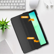 Ultra-Thin PU Leather Magnetic Case with Pencil Holder for Samsung Galaxy Tab A11 – Full Body Protective Folio Cover