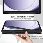 Ultra-Thin PU Leather Magnetic Case with Pencil Holder for Samsung Galaxy Tab A9 – Full Body Protective Folio Cover