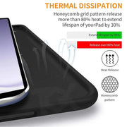 Ultra-Thin PU Leather Magnetic Case with Pencil Holder for Samsung Galaxy Tab A9+ – Full Body Protective Folio Cover