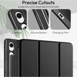 Ultra-Thin PU Leather Magnetic Case with Pencil Holder for Samsung Galaxy Tab S9 FE – Full Body Protective Folio Cover