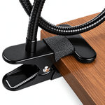 Universal flexible arm phone holder for hands-free smartphone viewing