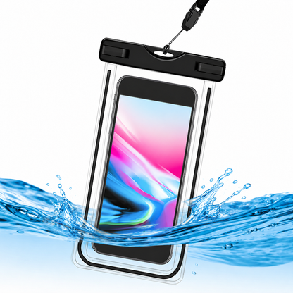 Universal Size IPX8 Underwater Waterproof Phone Bag Front View