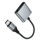 UPA34 2-in-1 USB-C to 3.5mm Aux and USB-C charging adapter