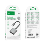 UPA34 2-in-1 USB-C to 3.5mm Aux and USB-C charging adapter