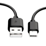 USB-A to USB-C Charger Cable for HTC Phones (Black) 1m - Black - Electronics Accessories