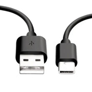 USB-A to USB-C Charger Cable for HTC Phones (Black) 1m - Black - Electronics Accessories