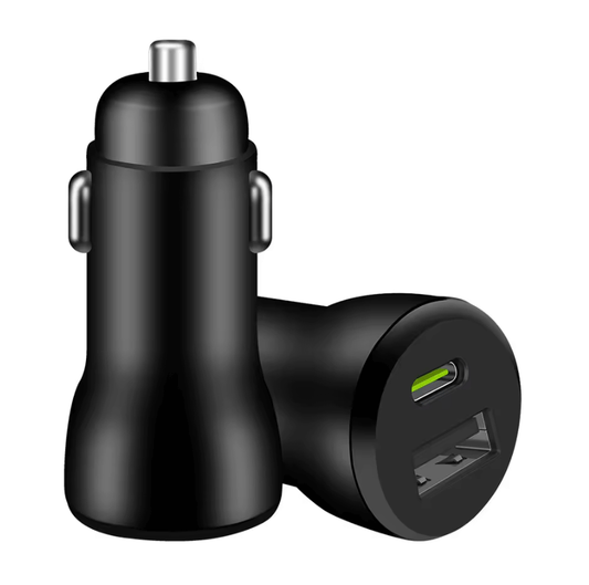 USB + PD fast car charger front view