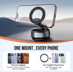 VFAN H08 magnetic suction cup phone holder in black