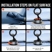VFAN H08 magnetic suction cup phone holder in black