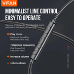 VFAN M18 black Type-C wired stereo earphones with digital audio chip