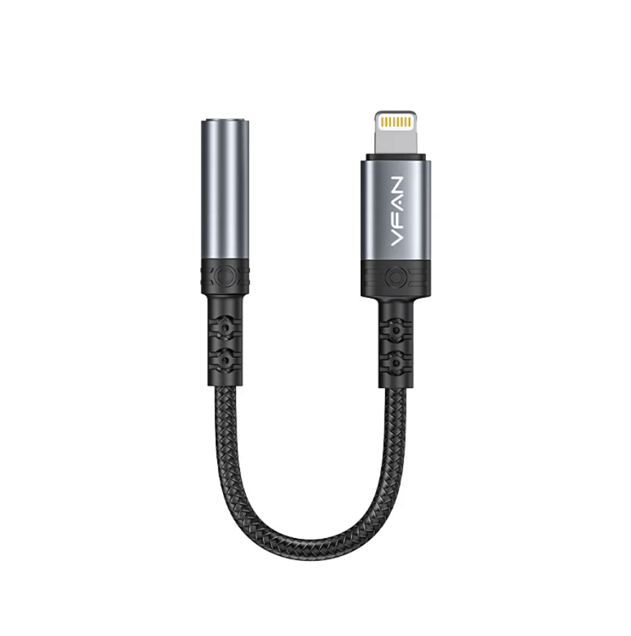 Vipfan Lightning to 3.5mm Audio Jack Adaptor Front View