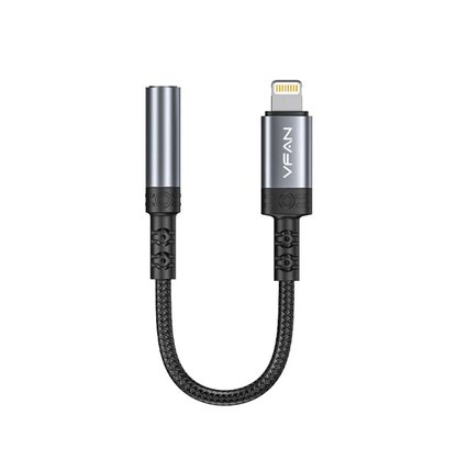 Vipfan Lightning to 3.5mm Audio Jack Adaptor Front View