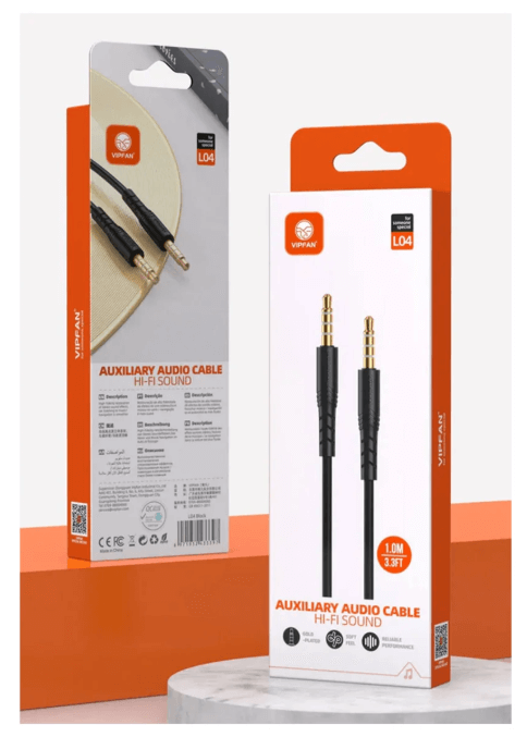 VipFan Premium Aux Cable L04 Packaging