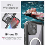 Waterproof & Shockproof Case for iPhone 15 – Clear Protective Cover