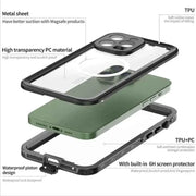 Waterproof & Shockproof Case for iPhone 16 Pro Max – Clear Protective Cover