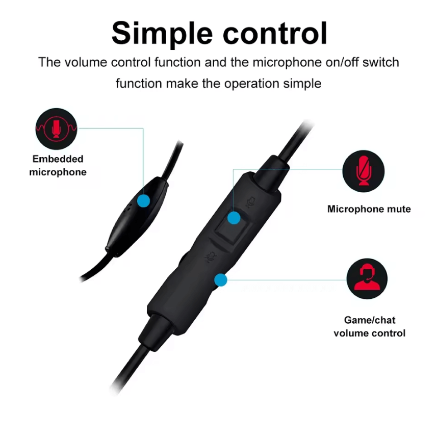Gaming headset control panel with volume and microphone controls on a white background