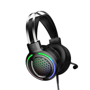 Wired Gaming Headset with 50mm Drivers Mic & Tri-Color LED (W117)
