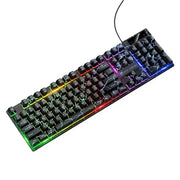 Wired Gaming Keyboard with RGB Rainbow Light & 6-Key Anti-Ghosting (GM701)