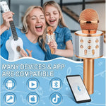 Wireless Bluetooth Karaoke Microphone– 5-in-1 Portable Mic