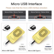 Wireless Charging Receiver - Type B (Micro USB) Devices - Phone/Tablet Accessories